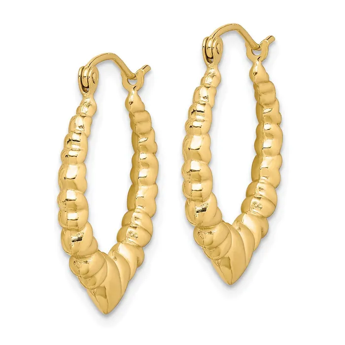 Qgold Earrings 10k Yellow Gold 3 mm Polished Hollow Classic Earrings 148 grams Qgold Earrings 10k Yellow Gold 3 mm Polished Hollow Classic Earrings 148 grams