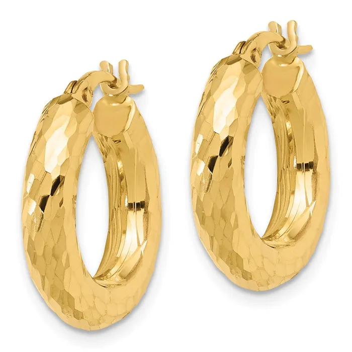 Qgold Earrings 14k Yellow Gold 1925 mm Diamondcut Hoop Earrings 291 grams Qgold Earrings 14k Yellow Gold 1925 mm Diamondcut Hoop Earrings 291 grams