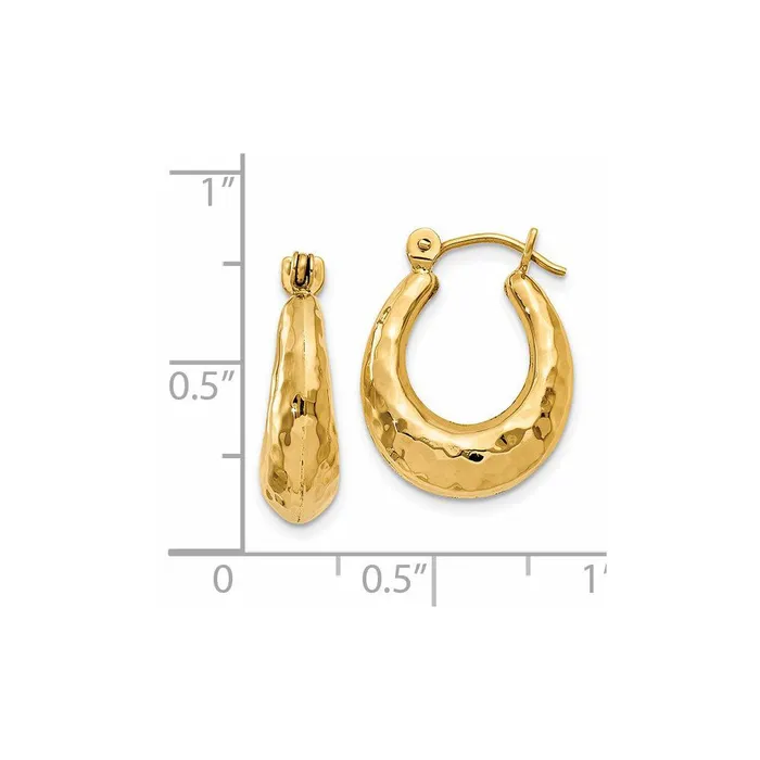 Qgold Earrings 14k Yellow Gold 5 mm red Fancy Hollow Hoop Earrings 223 grams Qgold Earrings 14k Yellow Gold 5 mm red Fancy Hollow Hoop Earrings 223 grams