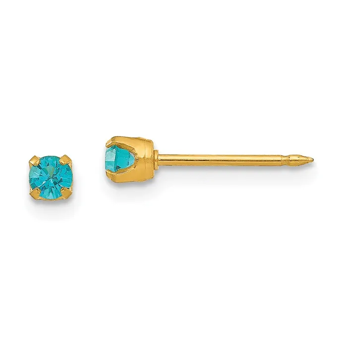 Qgold Earrings December Crystal Birthstone Post Earrings