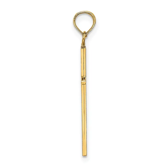 Qgold Necklaces 10k Yellow Gold 11 mm Polished Cross Pendant 045 grams Qgold Necklaces 10k Yellow Gold 11 mm Polished Cross Pendant 045 grams