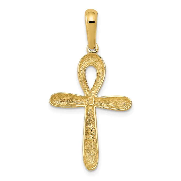 Qgold Necklaces 10k Yellow Gold 17 mm Ankh Cross Pendant 115 grams Qgold Necklaces 10k Yellow Gold 17 mm Ankh Cross Pendant 115 grams