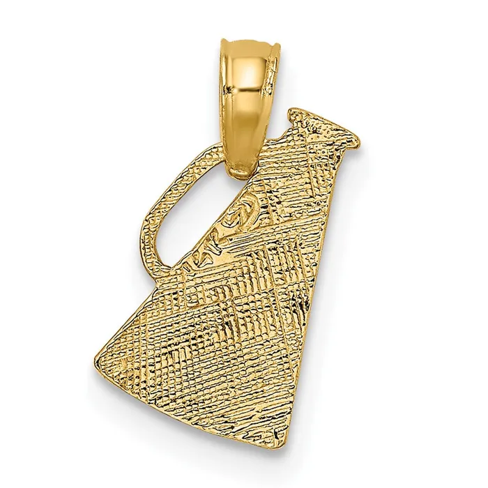Qgold Necklaces 10k Yellow Gold 76 mm Megaphone with Handle Pendant 042 grams Qgold Necklaces 10k Yellow Gold 76 mm Megaphone with Handle Pendant 042 grams