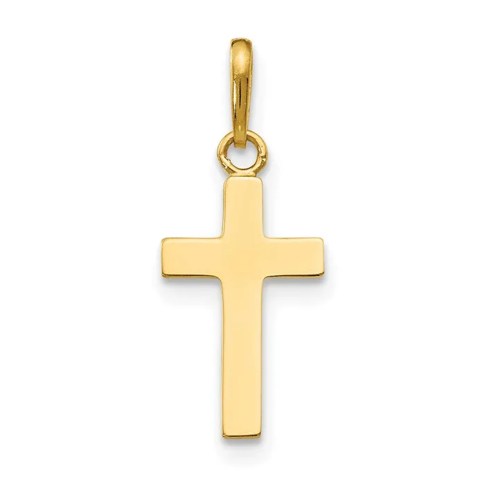 Qgold Necklaces 14k Childrens Cross Pendant 036 grams