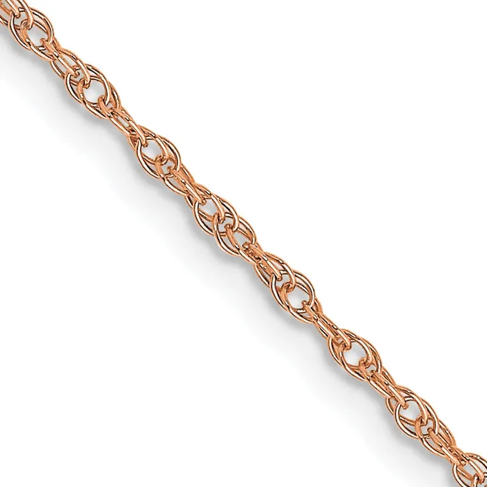 Qgold Necklaces 14k Rose Gold 115mm Carded Cable Rope Chain 122 grams