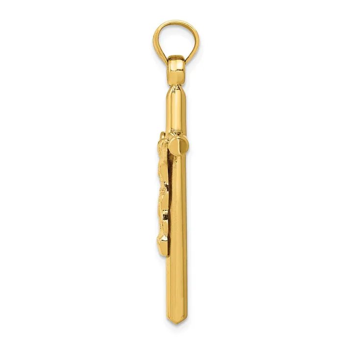 Qgold Necklaces 14k Yellow Gold 20 mm Hollow Jesus Crucifix Pendant 101 grams Qgold Necklaces 14k Yellow Gold 20 mm Hollow Jesus Crucifix Pendant 101 grams