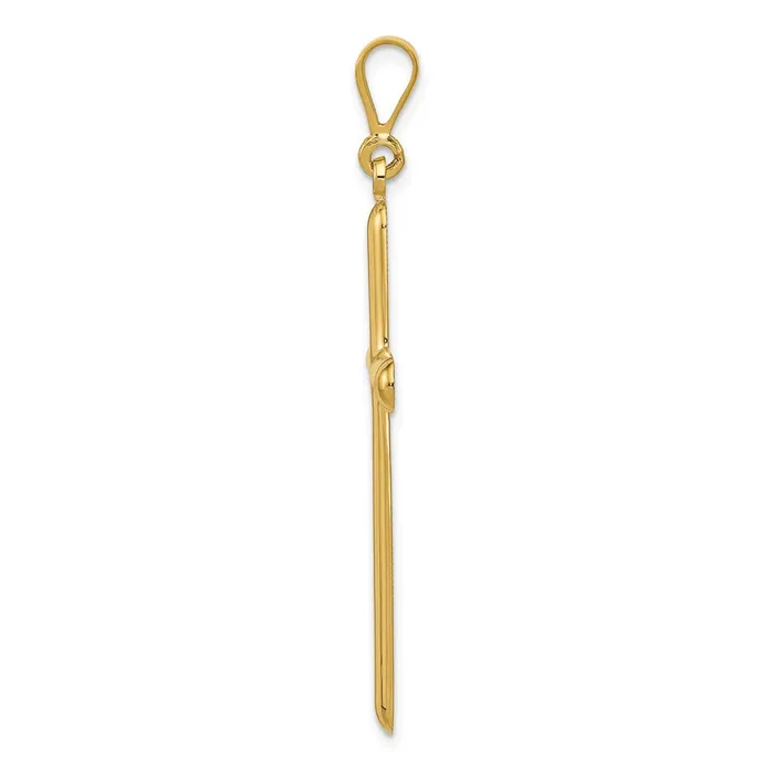 Qgold Necklaces 14k Yellow Gold 23 mm Cross Pendant 364 grams Qgold Necklaces 14k Yellow Gold 23 mm Cross Pendant 364 grams