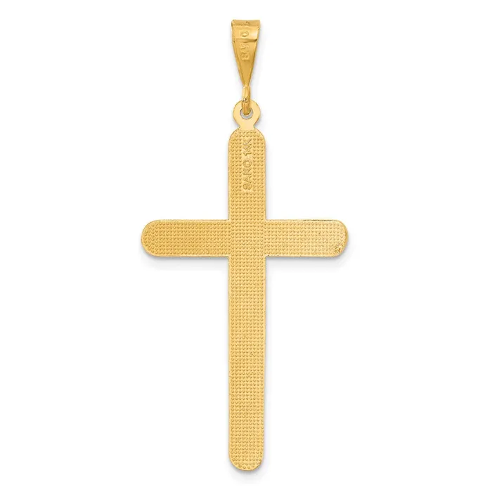Qgold Necklaces 14k Yellow Gold 23 mm Cross Pendant 364 grams Qgold Necklaces 14k Yellow Gold 23 mm Cross Pendant 364 grams