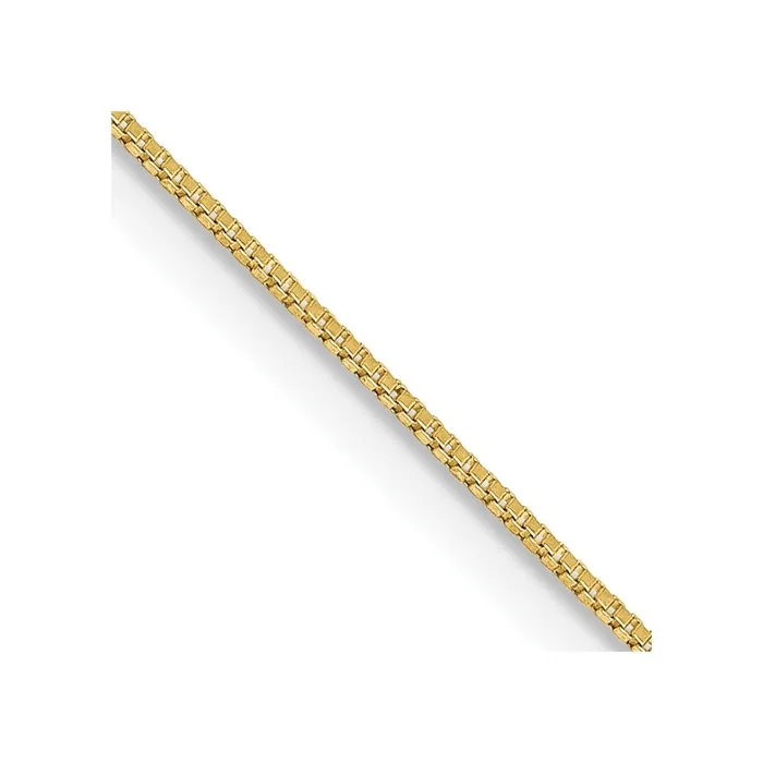 Qgold PreStyled Sets 10k Yellow Gold 05 mm Box Chain 074 grams