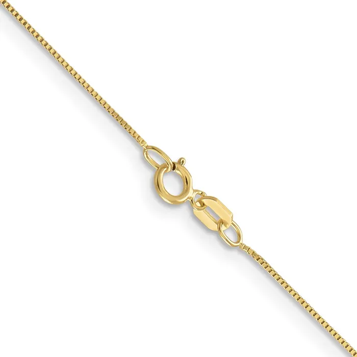 Qgold PreStyled Sets 10k Yellow Gold 05 mm Box Chain 074 grams Qgold PreStyled Sets 10k Yellow Gold 05 mm Box Chain 074 grams