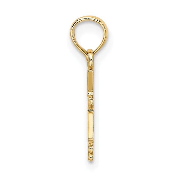 Qgold PreStyled Sets 10k Yellow Gold 1057 mm RN Caduceus Pendant 05 grams Qgold PreStyled Sets 10k Yellow Gold 1057 mm RN Caduceus Pendant 05 grams
