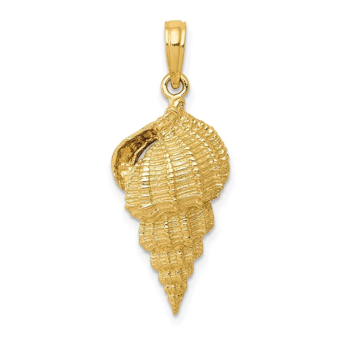 Qgold PreStyled Sets 10k Yellow Gold 11 mm Conch Shell Pendant 208 grams Qgold PreStyled Sets 10k Yellow Gold 11 mm Conch Shell Pendant 208 grams