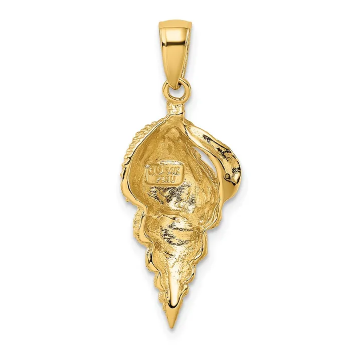 Qgold PreStyled Sets 10k Yellow Gold 11 mm Conch Shell Pendant 208 grams Qgold PreStyled Sets 10k Yellow Gold 11 mm Conch Shell Pendant 208 grams