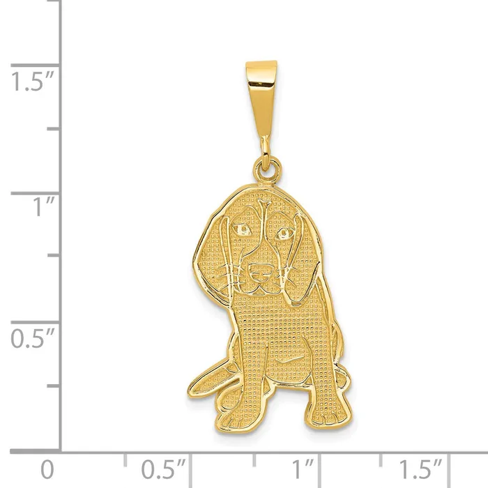 Qgold PreStyled Sets 14k Yellow Gold 15 mm Beagle Pendant 235 grams Qgold PreStyled Sets 14k Yellow Gold 15 mm Beagle Pendant 235 grams
