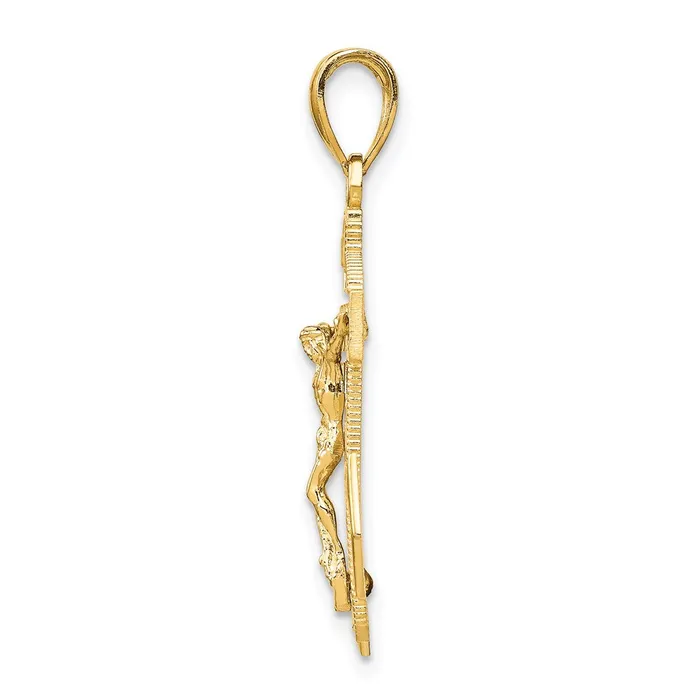 Qgold PreStyled Sets 14k Yellow Gold 18 mm Polished Textured Mini Mariners Crucifix Pendant 213 grams Qgold PreStyled Sets 14k Yellow Gold 18 mm Polished Textured Mini Mariners Crucifix Pendant 213 grams