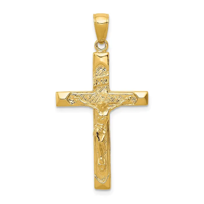 Qgold PreStyled Sets 14k Yellow Gold 20 mm Jesus Crucifix Pendant 236 grams Qgold PreStyled Sets 14k Yellow Gold 20 mm Jesus Crucifix Pendant 236 grams