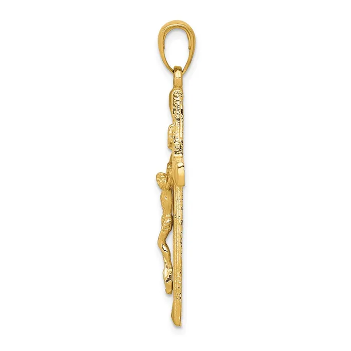 Qgold PreStyled Sets 14k Yellow Gold 20 mm Jesus Crucifix Pendant 236 grams Qgold PreStyled Sets 14k Yellow Gold 20 mm Jesus Crucifix Pendant 236 grams