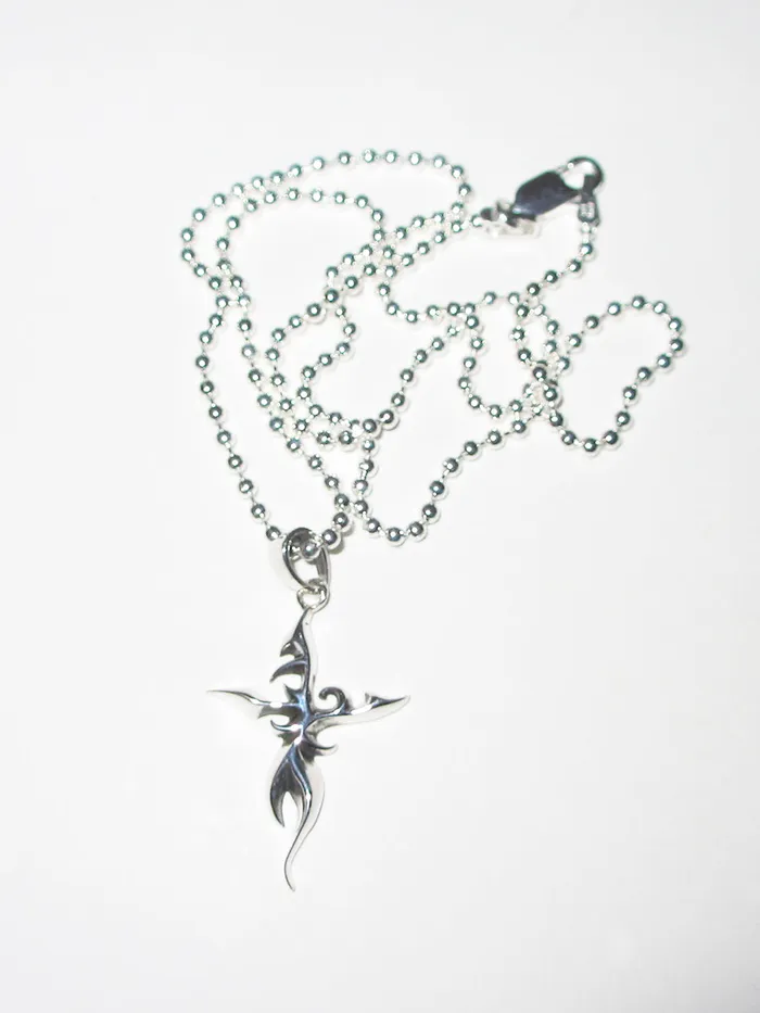 Rimor Jewelry Necklaces SELMA CROSS BALL CHAIN 925 sterling silver Rimor Jewelry Necklaces SELMA CROSS BALL CHAIN 925 sterling silver