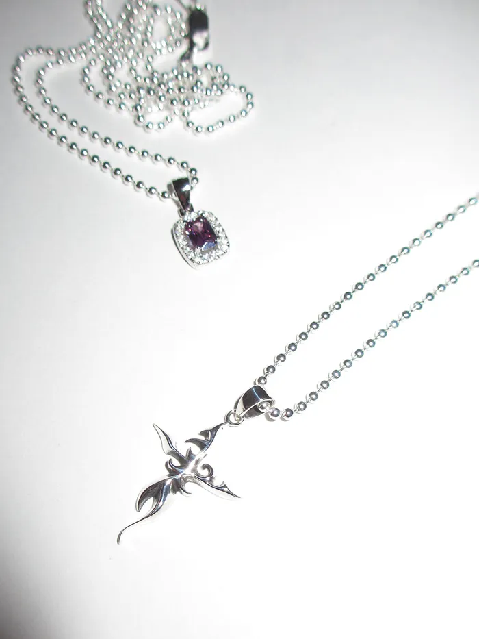 Rimor Jewelry Necklaces SELMA CROSS BALL CHAIN 925 sterling silver Rimor Jewelry Necklaces SELMA CROSS BALL CHAIN 925 sterling silver