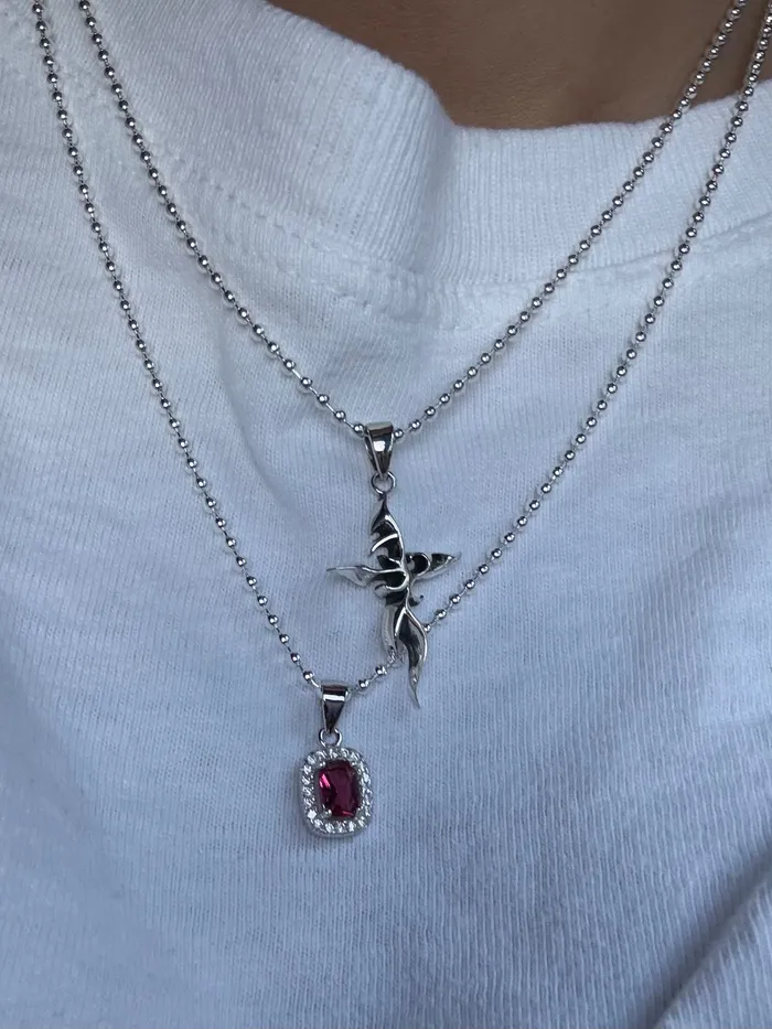 Rimor Jewelry Necklaces SELMA CROSS BALL CHAIN 925 sterling silver Rimor Jewelry Necklaces SELMA CROSS BALL CHAIN 925 sterling silver