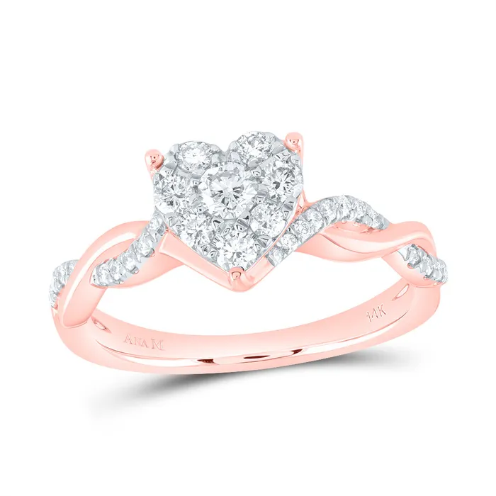Rings 12CtwNat Dia Ana M Heart No Halo Fashion Bridal Ring 363 grams GND Rings 12CtwNat Dia Ana M Heart No Halo Fashion Bridal Ring 363 grams GND