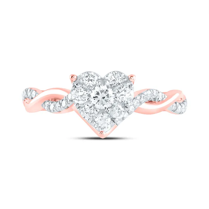 Rings 12CtwNat Dia Ana M Heart No Halo Fashion Bridal Ring 363 grams GND Rings 12CtwNat Dia Ana M Heart No Halo Fashion Bridal Ring 363 grams GND