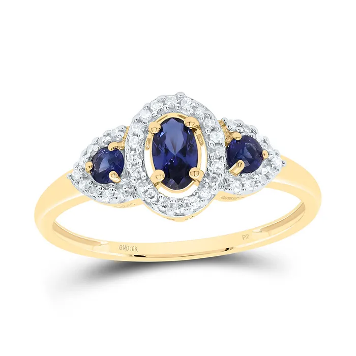 Rings 18CtwDia 12CtBs Synthetic Gemstone Ring 123 grams GND