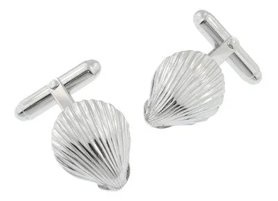 Rings Antique Jewelry Mall Sea Shell Cufflinks in Sterling Silver