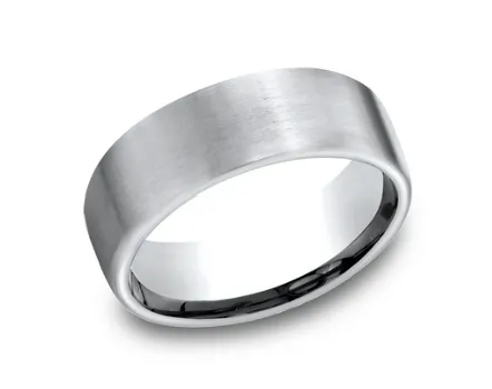 Rings Benchmark 75mm Cobalt Comfort Fit Wedding Band with Satin Finish