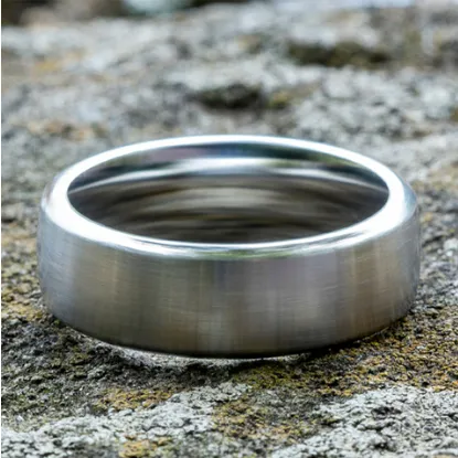 Rings Benchmark 75mm Cobalt Comfort Fit Wedding Band with Satin Finish