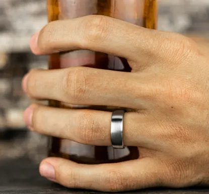 Rings Benchmark 75mm Cobalt Comfort Fit Wedding Band with Satin Finish