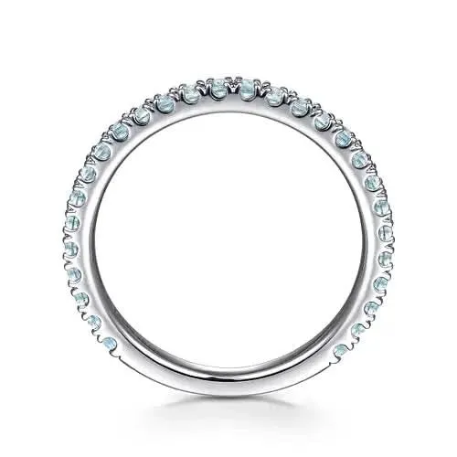 Rings Gabriel Co Gabriel Co Blue Topaz Stacking Band