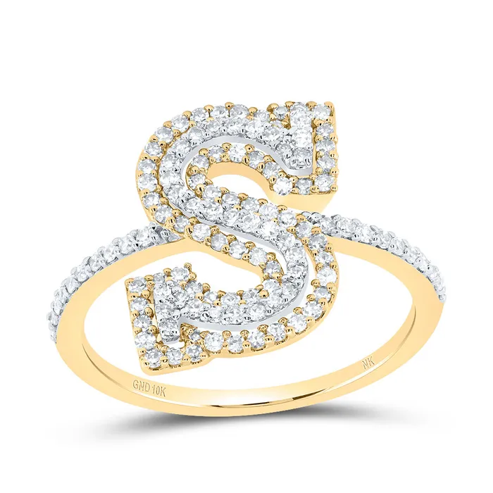 Rings GND 12CtwDia Nk Fashion Initial S Ladies Ring 214 grams