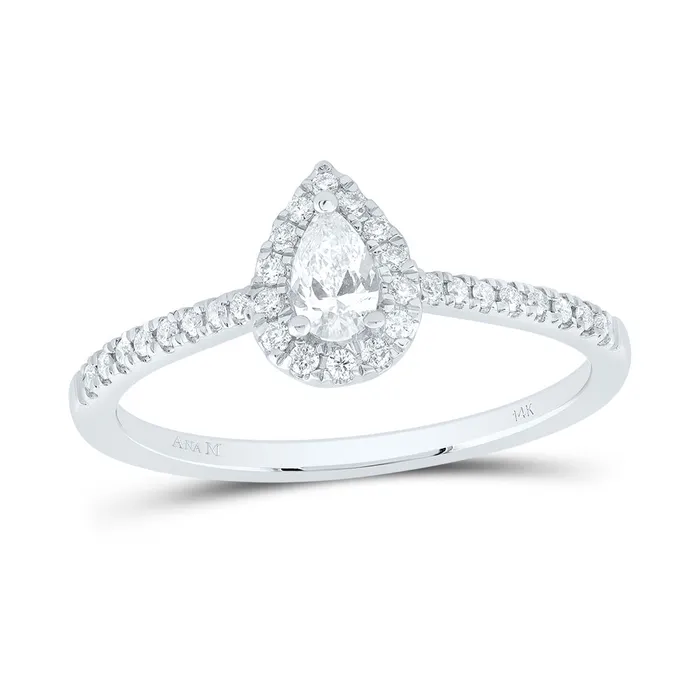 Rings GND 13CtwNat Dia Ana M 15CtCps Fashion Promise Pear Ring 172 grams