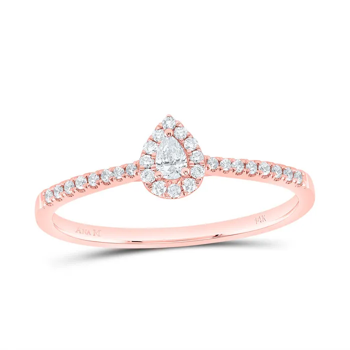 Rings GND 14CtwNat Dia Ana M Fashion Promise Pear Ring 174 grams