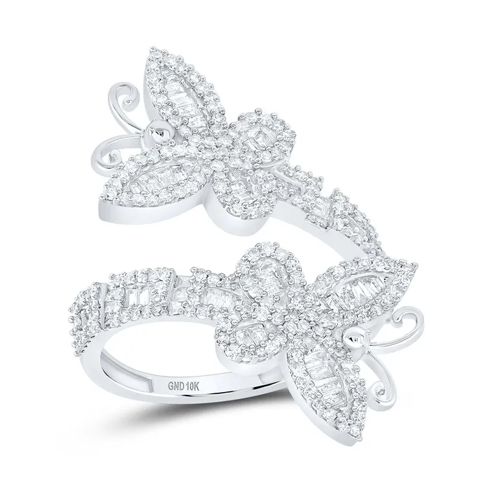 Rings GND 1 CtwDia Nk Butterfly Ladies Cuff Ring 465 grams