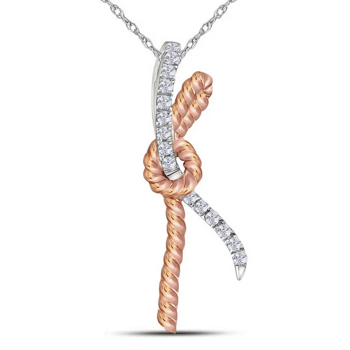 Rings GND 10Kt TwoTone Gold 110CtDia Fashion Pendant 09 grams