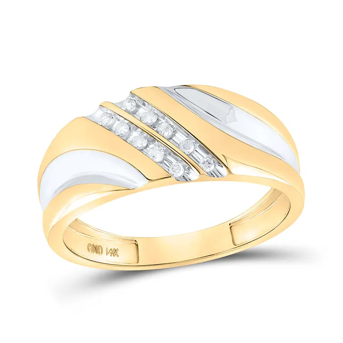 Rings GND 14Kt Yellow Gold 18Ct Diamond Gift Mens Band 319 grams