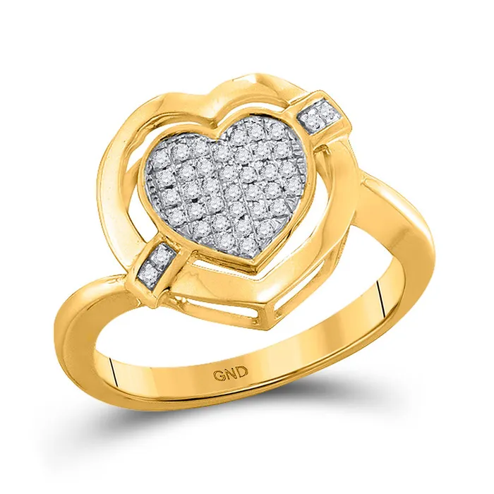 Rings GND Gold Cluster Heart Ring 16 Cttw Round Natural Diamond Womens 264 grams Rings GND Gold Cluster Heart Ring 16 Cttw Round Natural Diamond Womens 264 grams