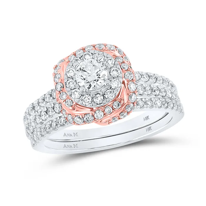 Rings GND Gold Solitaire Bridal Wedding Ring Band Set 1 Cttw Round Natural Diamond Womens 55 grams Rings GND Gold Solitaire Bridal Wedding Ring Band Set 1 Cttw Round Natural Diamond Womens 55 grams