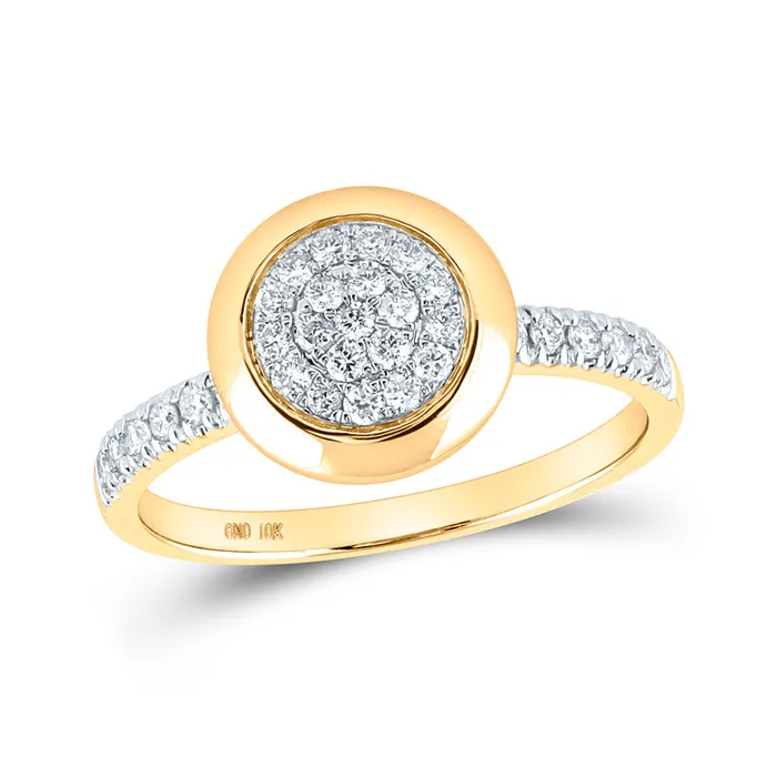 Rings Gold Circle Cluster Ring 13 Cttw Round Natural Diamond Womens 21 grams GND Rings Gold Circle Cluster Ring 13 Cttw Round Natural Diamond Womens 21 grams GND