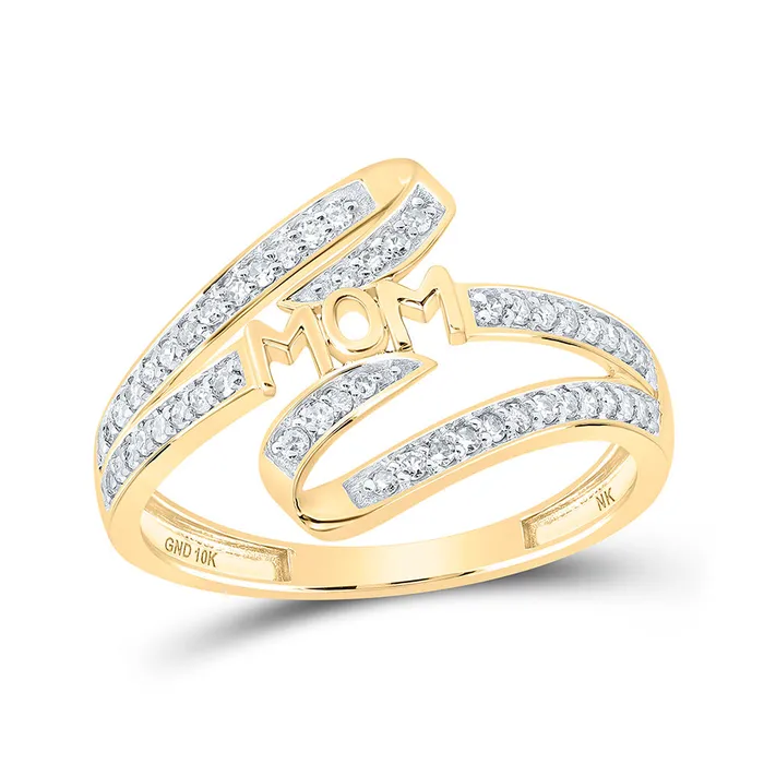 Rings Gold Mom Ring 14 Cttw Round Natural Diamond Womens 175 grams GND
