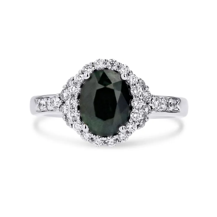 Rings Green Sapphire Diamond Ring Jyes International Inc