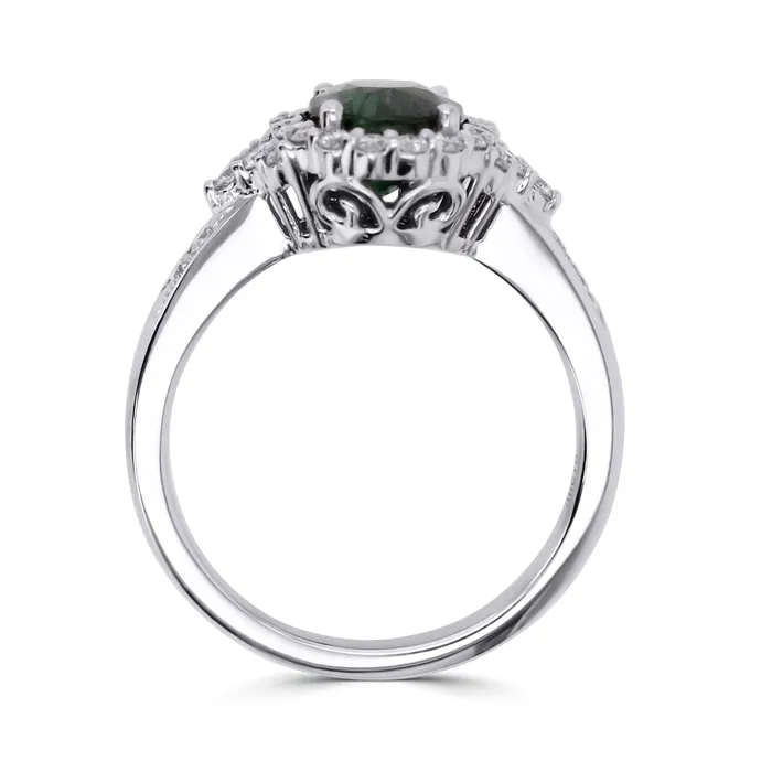 Rings Green Sapphire Diamond Ring Jyes International Inc