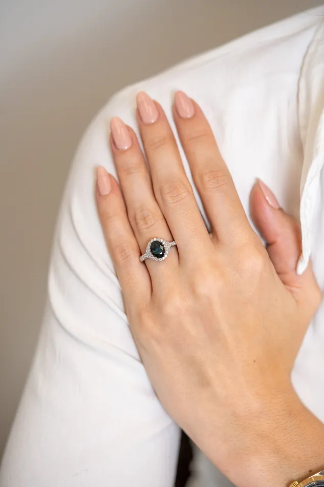 Rings Green Sapphire Diamond Ring Jyes International Inc