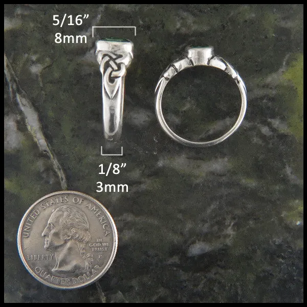 Rings Oval Birthstone Knot Ring in Silver Walker Metalsmiths