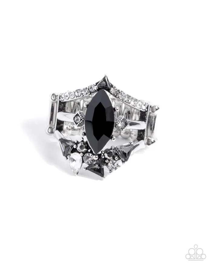 Rings Paparazzi Accessories Beggin for Bling Black Rhinestone Silver Ring 2024 Convention Exclusive Paparazzi Rings Paparazzi Accessories Beggin for Bling Black Rhinestone Silver Ring 2024 Convention Exclusive Paparazzi