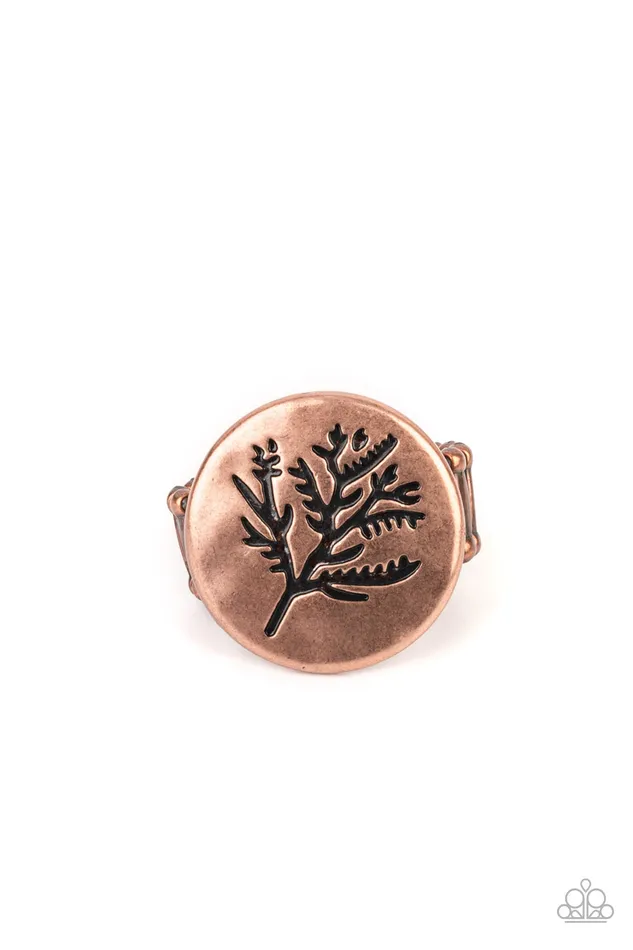 Rings Paparazzi Accessories Branched Out Beauty Copper Tree Ring Paparazzi