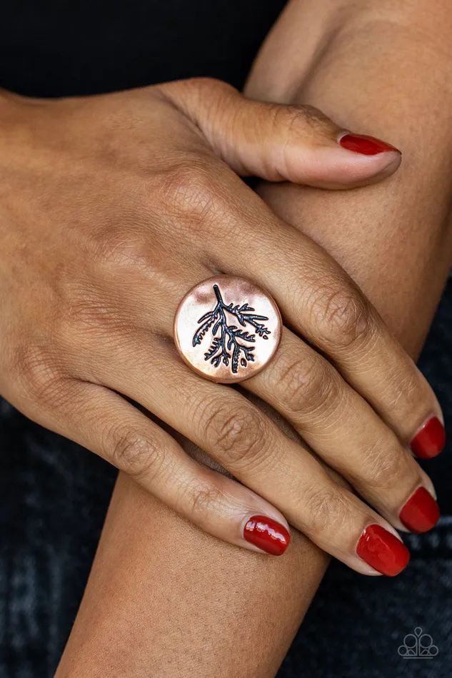 Rings Paparazzi Accessories Branched Out Beauty Copper Tree Ring Paparazzi