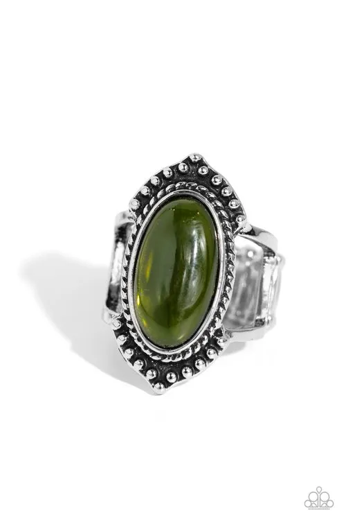Rings Paparazzi Accessories Coquettishly Casablanca Green Bead Silver Ring Paparazzi Rings Paparazzi Accessories Coquettishly Casablanca Green Bead Silver Ring Paparazzi
